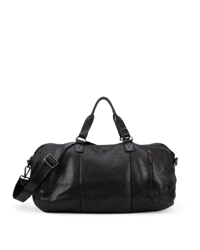 Biba Borsone da Viaggio in Pelle Nero con Tracolla GAY1L GARY BLACK Biba 