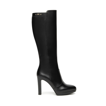 Nero Giardini Stivali Donna Tacco Alto e Plateau in Pelle Nero - MARIO SPATARELLA