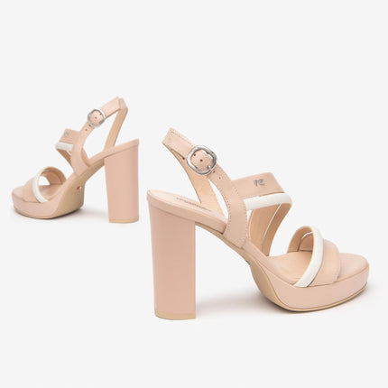Nero Giardini Sandali Donna Tacco Alto e Plateau in Pelle Cipria E513352D CIPRIA 614 Nero Giardini 