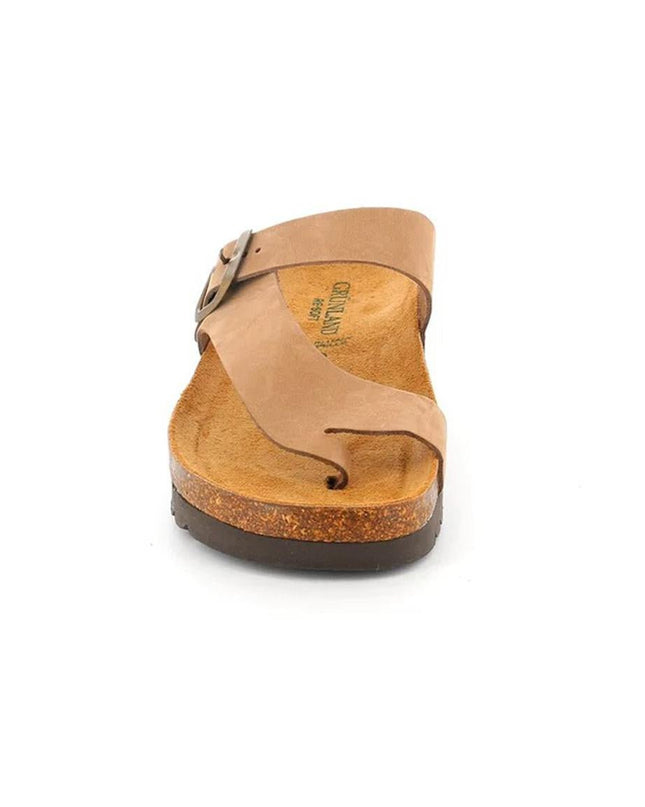 Grunland Sandali Infralluce Donna Plantare Sughero in Nabuk Taupe - MARIO SPATARELLA