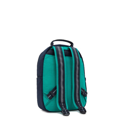 Zaino Porta Computer 11 Pollici Blu SEOUL S BLUE GREEN BLOCK Kipling 