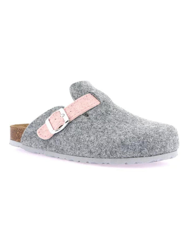 Grunland Pantofola Ciabatta Donna in Feltro Grigio - MARIO SPATARELLA