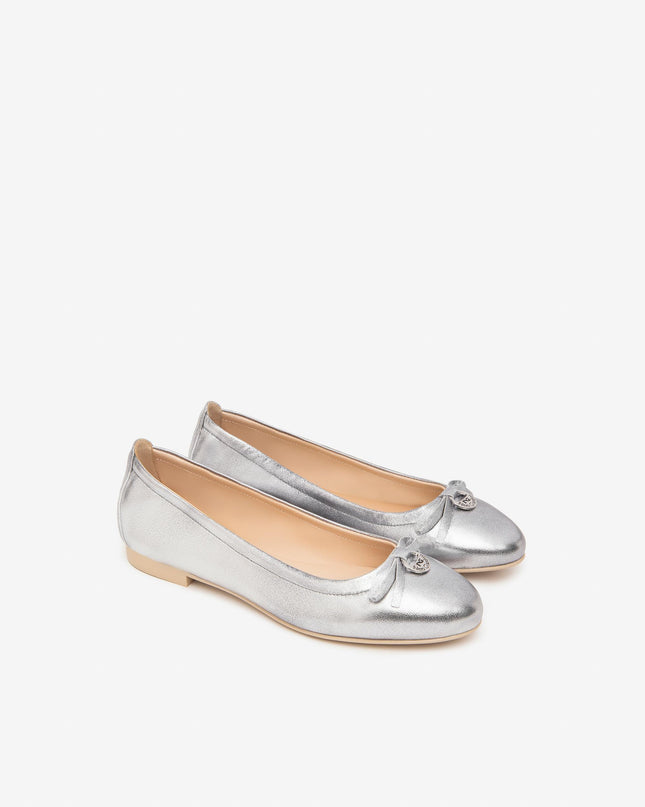 Nero Giardini Ballerina Pelle Acciaio Silver E410000D ACCIAO 115 Nero Giardini 