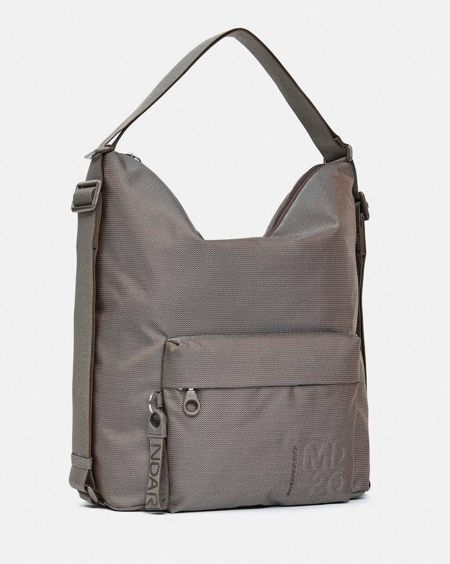 Mandarina Duck Borsa Convertibile Zaino Tessuto Taupe - MARIO SPATARELLA