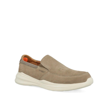 Impronte Mocassini Uomo Slip On in Nabuk Taupe Beige - MARIO SPATARELLA