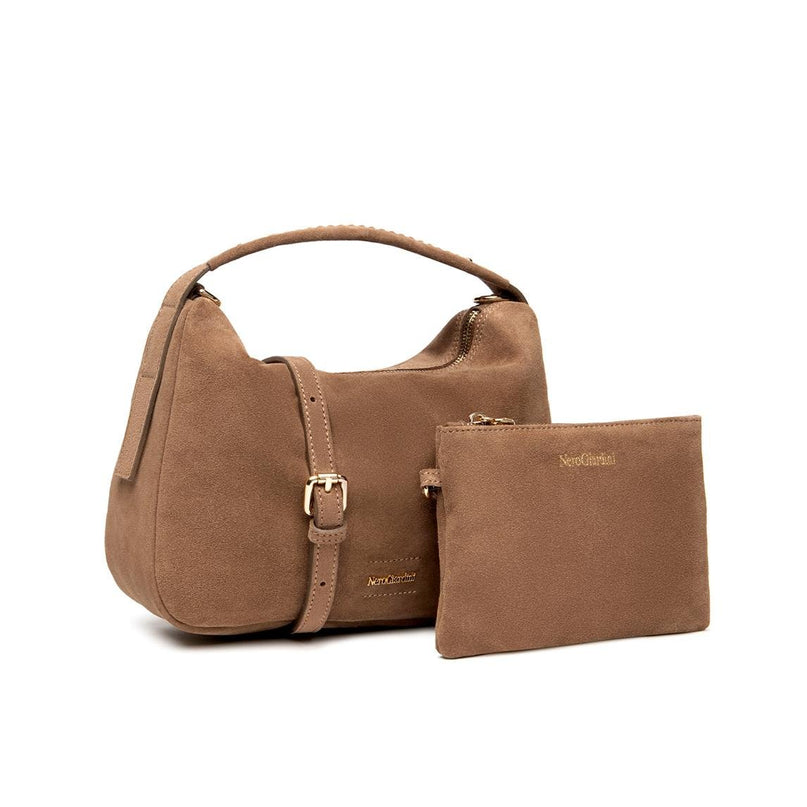 NeroGiardini Borsa Donna Hobo con Tracolla in Camoscio Mou - MARIO SPATARELLA