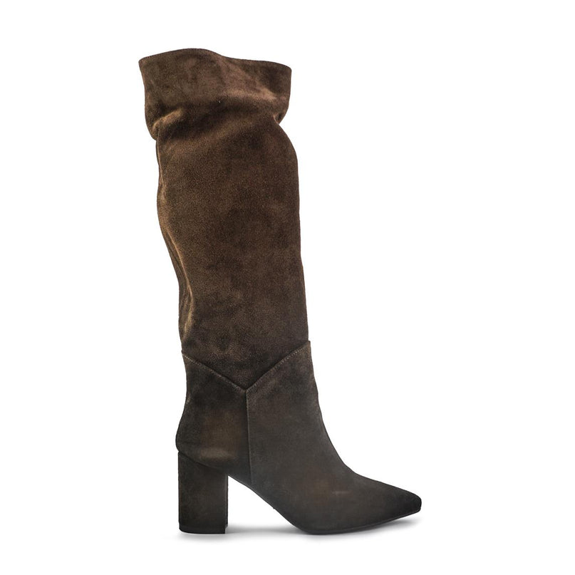 Spatarella Stivali Donna a Punta con Tacco in Camoscio Marrone LP111 BROWN Spatarella 