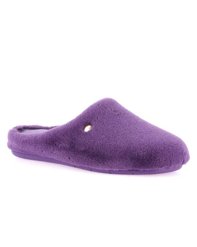 Grunland Pantfola Ciabatta Donna in Peluche Viola - MARIO SPATARELLA