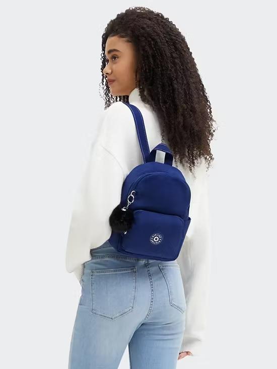 Zainetto Multitasche in Tessuto Blu con Spallacci Regolabili ZINNA BRAVE BLUE Kipling 