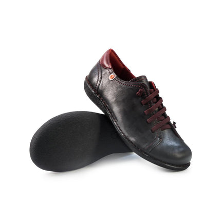 Jungla Scarpe Basse Donna con Lacci Elastici in Pelle Nero 7277 BLACK Jungla 