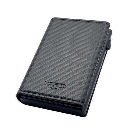 Moero Pro Carbon Black Zip Portafoglio Slim - MARIO SPATARELLA