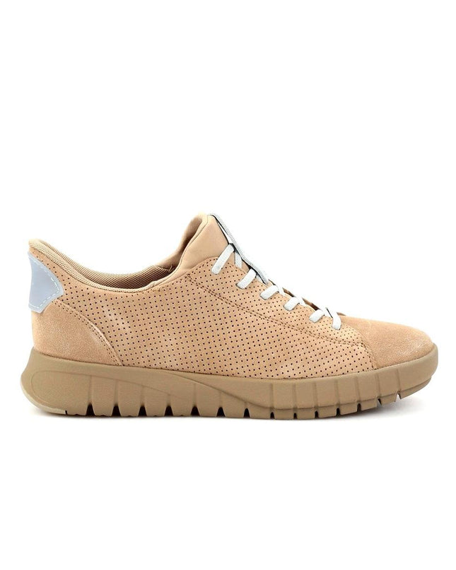 Geox Sneakers Donna Flextride Plus FastIn in Camoscio Beige - MARIO SPATARELLA