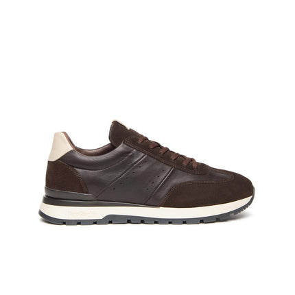 Nero Giardini Sneakers Bassa Uomo in Pelle Marrone I400411U MORO 300 Nero Giardini 
