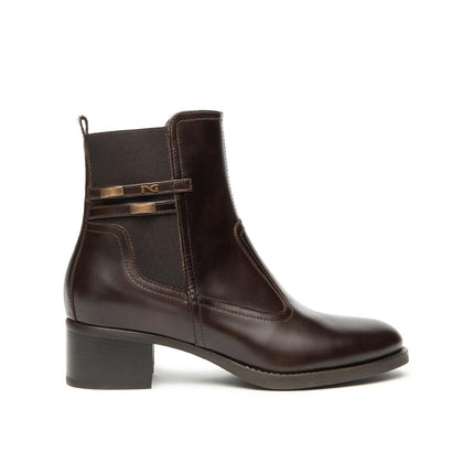 Nero Giardini Stivaletti Tronchetti Donna in Pelle Testa di Moro I513841D MORO 300 Nero Giardini 