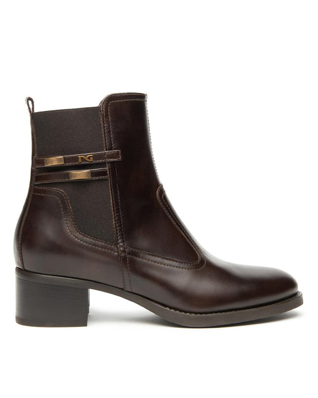 Nero Giardini Stivaletti Tronchetti Donna in Pelle Testa di Moro I513841D MORO 300 Nero Giardini 
