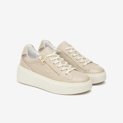 Nero Giardini Sneaker Donna con Platform in Pelle Beige - MARIO SPATARELLA