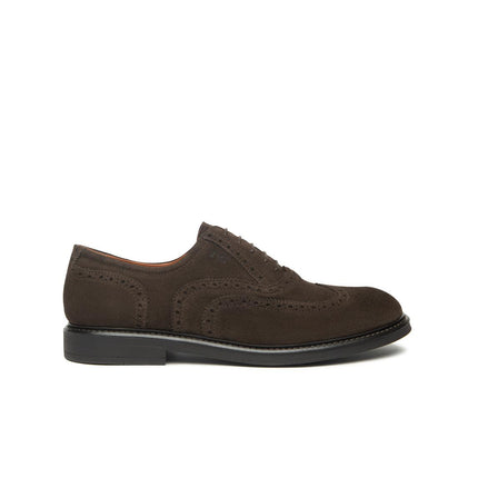 Nero Giardini Francesine Uomo Oxford Monogramma  in Camoscio Testa di Moro I500800U MORO 300 Nero Giardini 