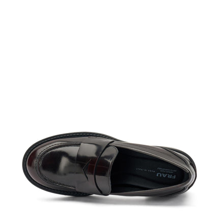 Frau Mocassini Donna con Tacco in Pelle Bordo - MARIO SPATARELLA