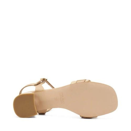 Frau Sandali Donna Tacco Medio in Pelle Biscotto 93H3 COOKIE Frau 