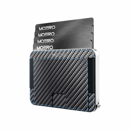 Moero M2 Pro Carbon Racing Blue Portafoglio Slim M2 PRO CARBON BLUE CARD GREY Moero 