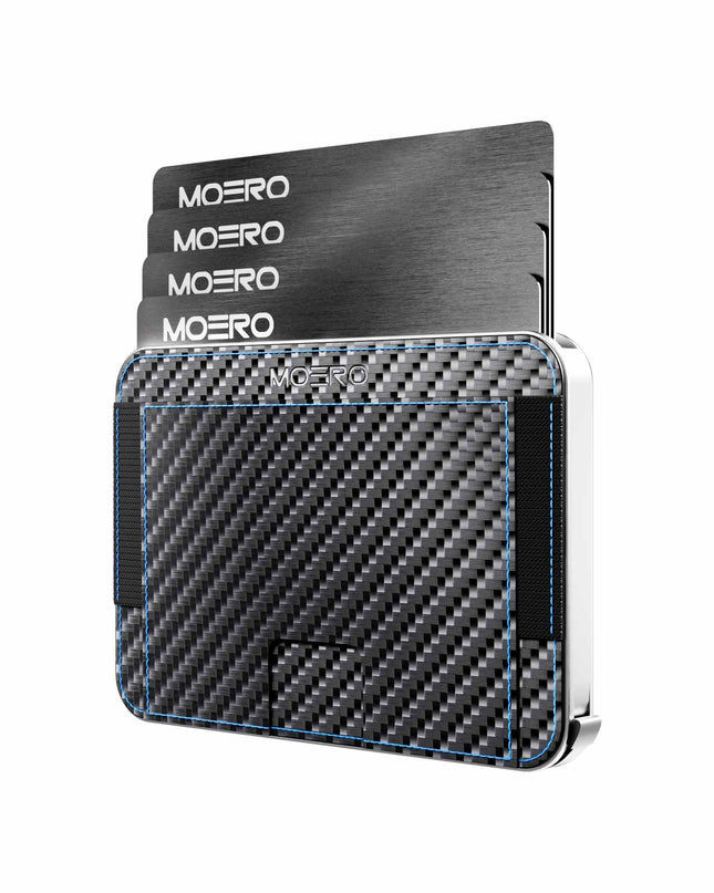 Moero M2 Pro Carbon Racing Blue Portafoglio Slim M2 PRO CARBON BLUE CARD GREY Moero 