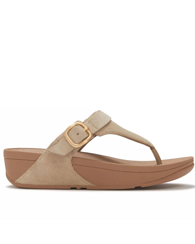 FitFlop Sandali Donna con Fibbia in Pelle Scamosciata Beige - MARIO SPATARELLA