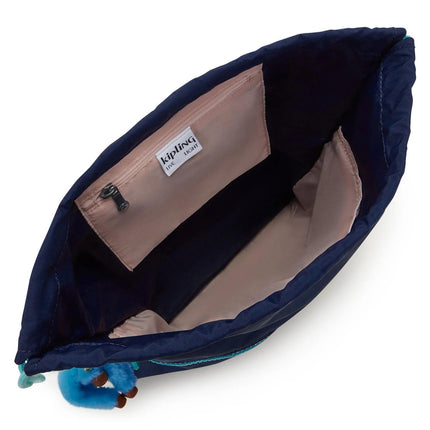 Kipling Sacca in Tessuto Fantasia Blu SUPERTABOO RESORT NAVY Kipling 