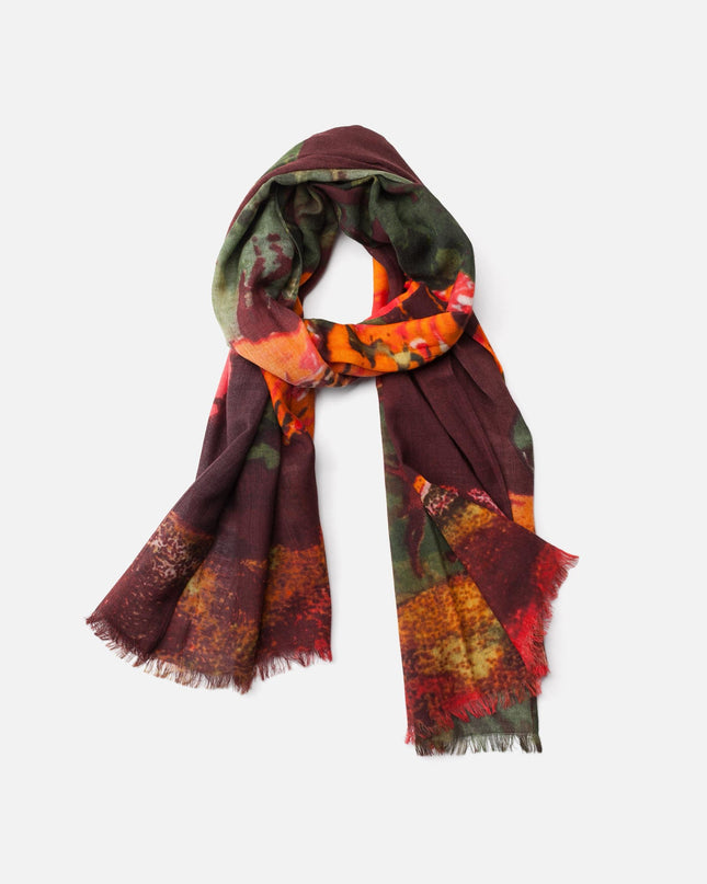 Sciarpa in Lana Fantasia Arancio RI224A SCRAVES ORANGE Biba 