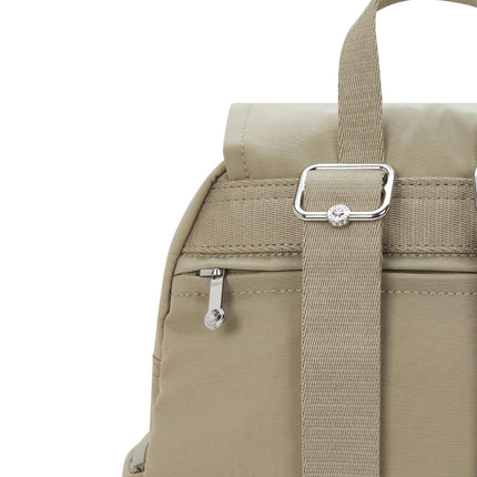 Kipling Zaino Multitasche in Tessuto Beige CITY PACK ZIP S BOHO TAN Kipling 