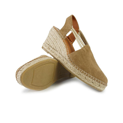 Viguera Espadrillas Alpargatas Donna con Elastici in Camoscio Whisky 1824 CUOIO Viguera 