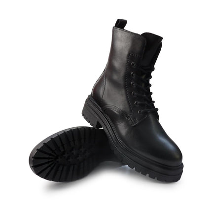 Vueva Stivaletti Anfibi Donna in Pelle Nero - MARIO SPATARELLA