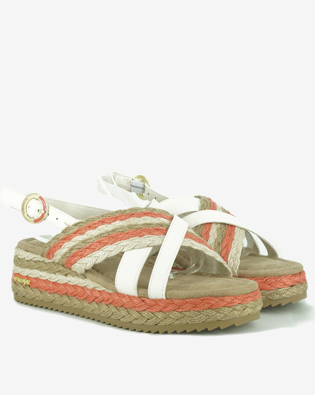 Sandali Donna con Zeppa KIM FLAG CROSS CORAL Wrangler 