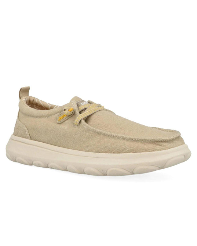 Jeep Wallabee Slip On Uomo in Tessuto Beige - MARIO SPATARELLA
