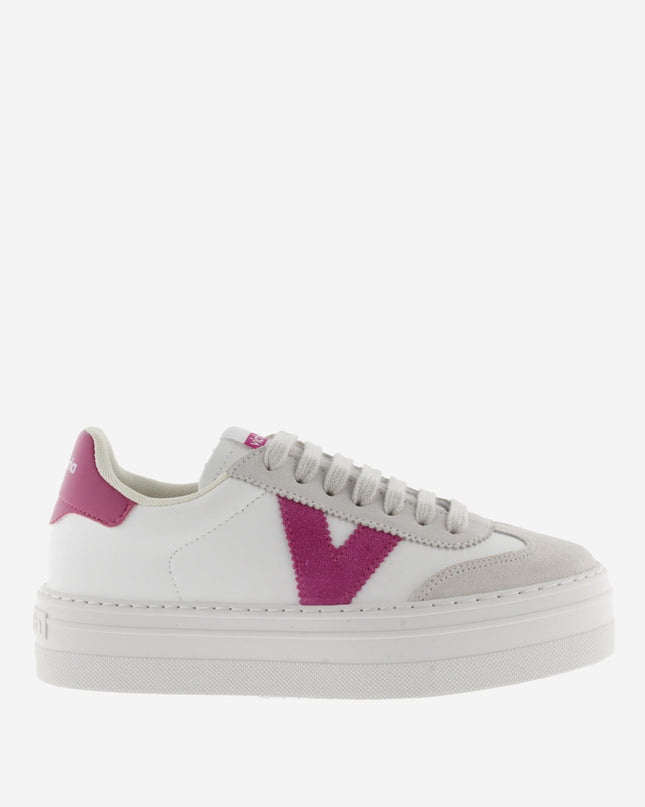 Victoria Sneakers Bassa Donna Platform Bianco Fucsia 1092173 BARCELONA FUCSIA Victoria 