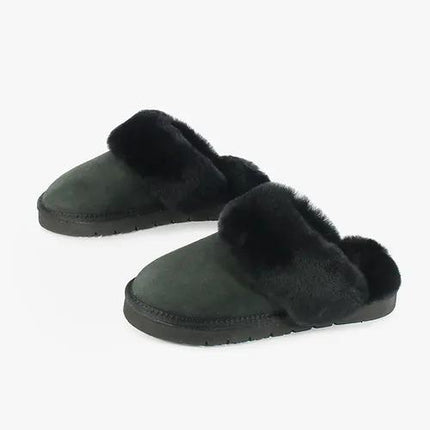 Pantofole Donna in Pelle CI2721 NERO Grunland 