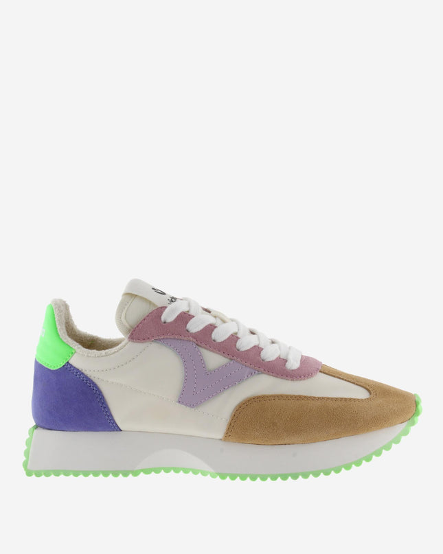 Victoria Sneakers Donna Bassa Pelle Multicolor Verde 1134113 COSMOS VERDE Victoria 