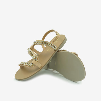 Sandali Bassi Donna in Pelle Naturale E1-089 NATURAL S.Piero 