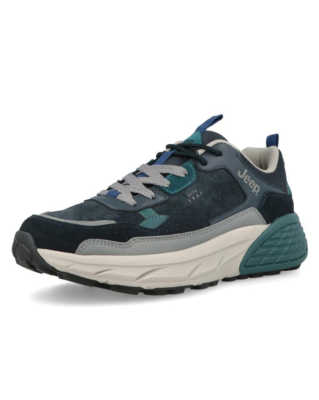 Sneakers Uomo Camoscio Multicolor Petrolio GROOVE U UJM42210A-109 Jeep Footwear 