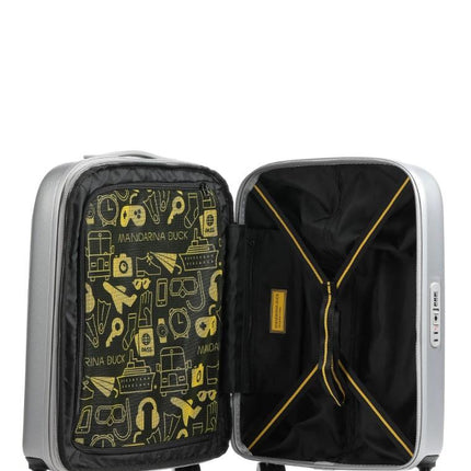 Trolley Espandibile Bagaglio a Mano 4 Ruote SZV24 LOGODUCK CABIN ESP SILVER 466 Mandarina Duck 