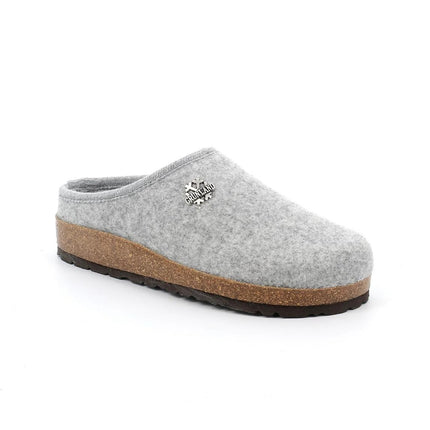 Pantofole Donna Feltro Lana Cenere - MARIO SPATARELLA