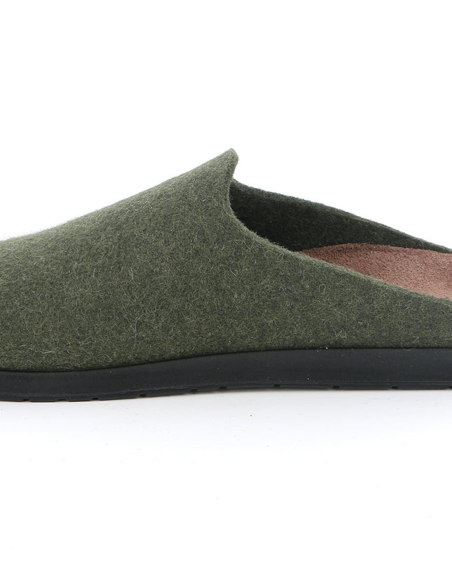 Pantofole Uomo Feltro Lana Verde - MARIO SPATARELLA
