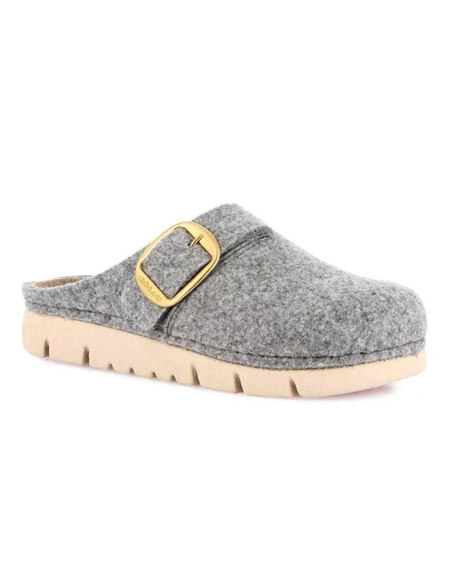 Grunland Pantofole Ciabatte Donna in Feltro di Lana Cenere - MARIO SPATARELLA