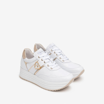 Nero Giardini Sneakers Donna Platform in Pelle Bianca E512910D BIANCO 707 Nero Giardini 