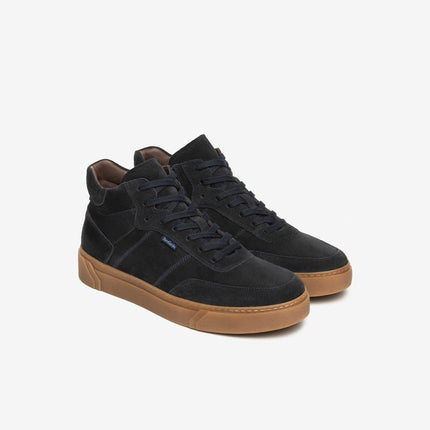 Nero Giardini Sneakers Alta Uomo in Camoscio Blu - MARIO SPATARELLA
