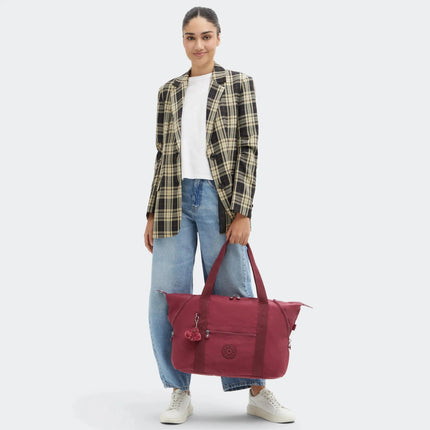 Kipling Borsone Shopper Viaggio in Tessuto Lounge Wine ART M LOUNGE WINE Kipling 