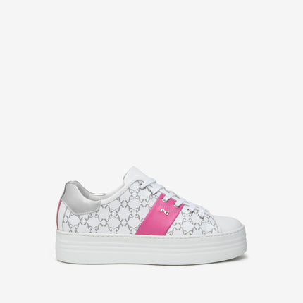 Sneakers Donna in Pelle Bianca E409955D BIANCO 707 Nero Giardini 