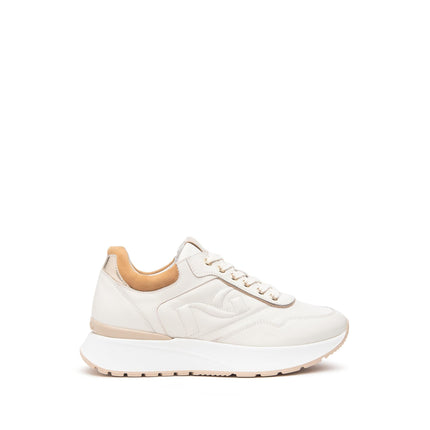 Nero Giardini Sneakers Donna Bassa in Pelle Osso E512884D OSSO 713 Nero Giardini 