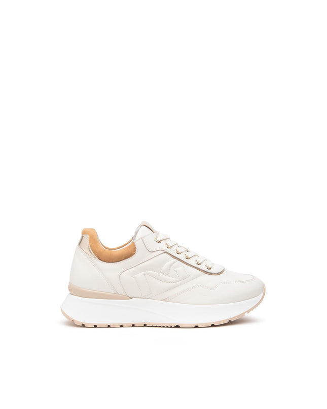 Nero Giardini Sneakers Donna Bassa in Pelle Osso E512884D OSSO 713 Nero Giardini 