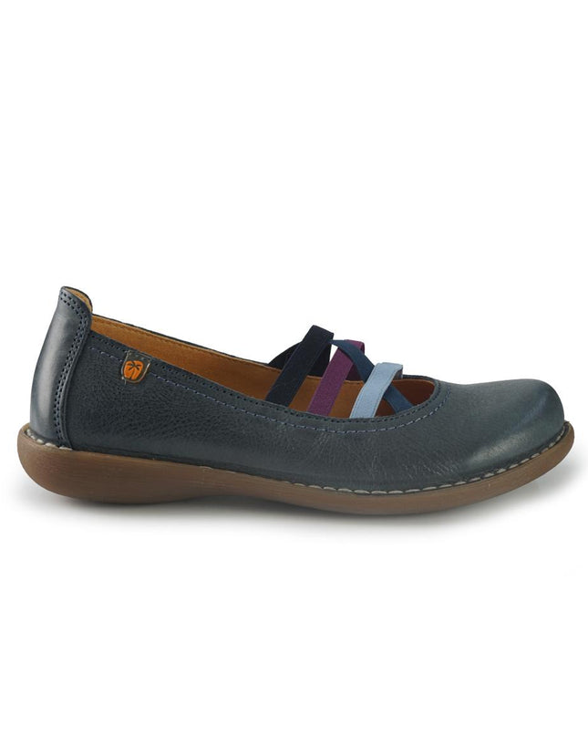 Jungla Ballerine in Pelle Multicolor Blu 4751 MARINO Jungla 