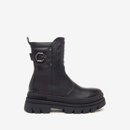 Stivaletti Biker Donna Pelle Nero I411931D NERO 100 Nero Giardini 